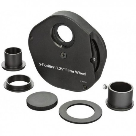 Roue à filtres 5 positions (filtre 1.25" montés ou verre de 36mm de diamètre