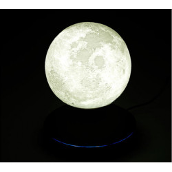 Magnetic Levitation 3D Moon Floating Lamp White