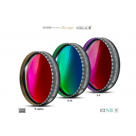 Baader 6.5nm f/2 Highspeed Filters – CMOS-optimized (H-alpha, O-III, S-11) 2 inch