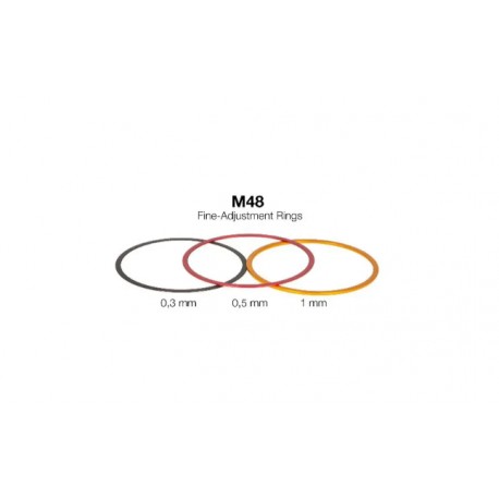 T-2 Fine-Adjustment rings (0,3 / 0,5 / 1 mm) - Aluminium
