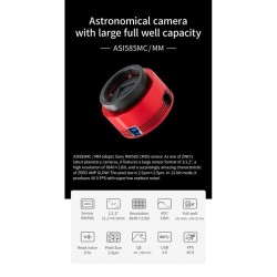 ZWO ASI585MM - Monochrome Astrophotography Camera