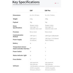 Nuveau ZWO EAF-N + Télecomande + capteur de température ext.