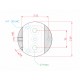 Baader V-Dovetail Clamp 70 mm avec une vis de serrage