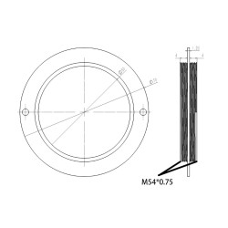 Wanderer Astro adaptateur M54 male male extension 1.2 mm
