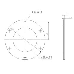 Wanderer Astro adaptateur M54 femelle ETA code WETA54-M54F