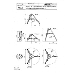 Berlebach Trépied UNI 8 avec support Avalon UPAS occasion
