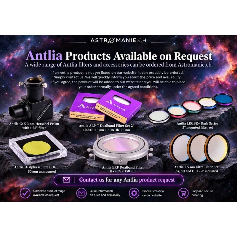 Produits Antlia sur demande | Filtres astro | Astromanie.ch