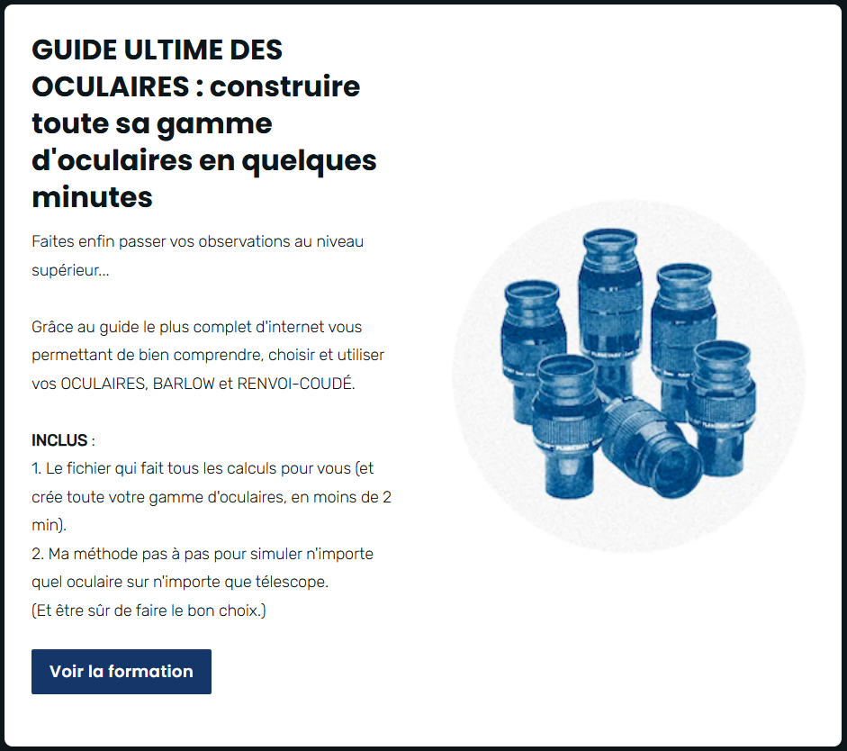 GUIDE ULTIME DES OCULAIRES