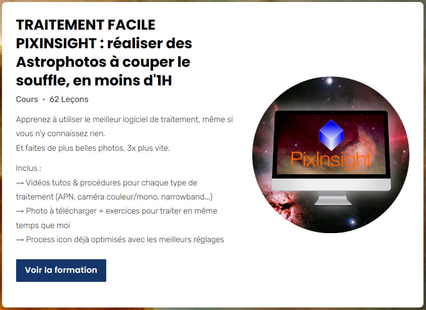 TRAITEMENT FACILE PIXINSIGHT