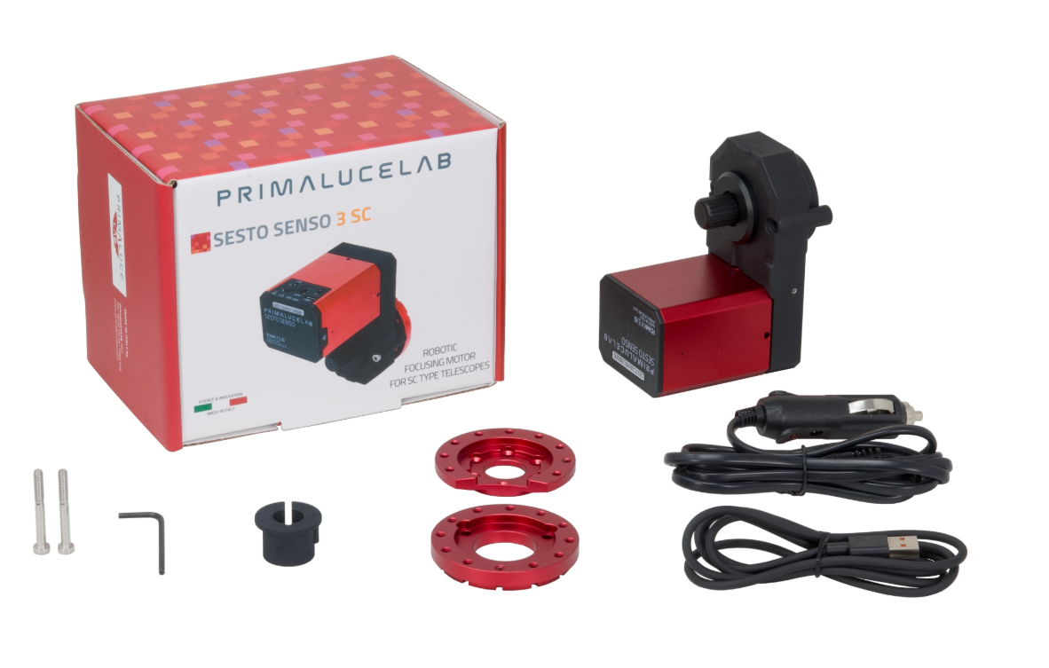 SESTO SENSO 3 SC robotic focusing motor for SC type telescopes - packing list