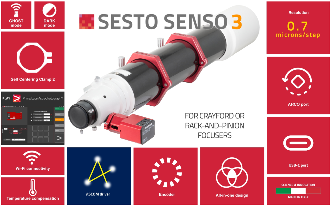 SESTO SENSO 3 robotic focusing motor for external focusers
